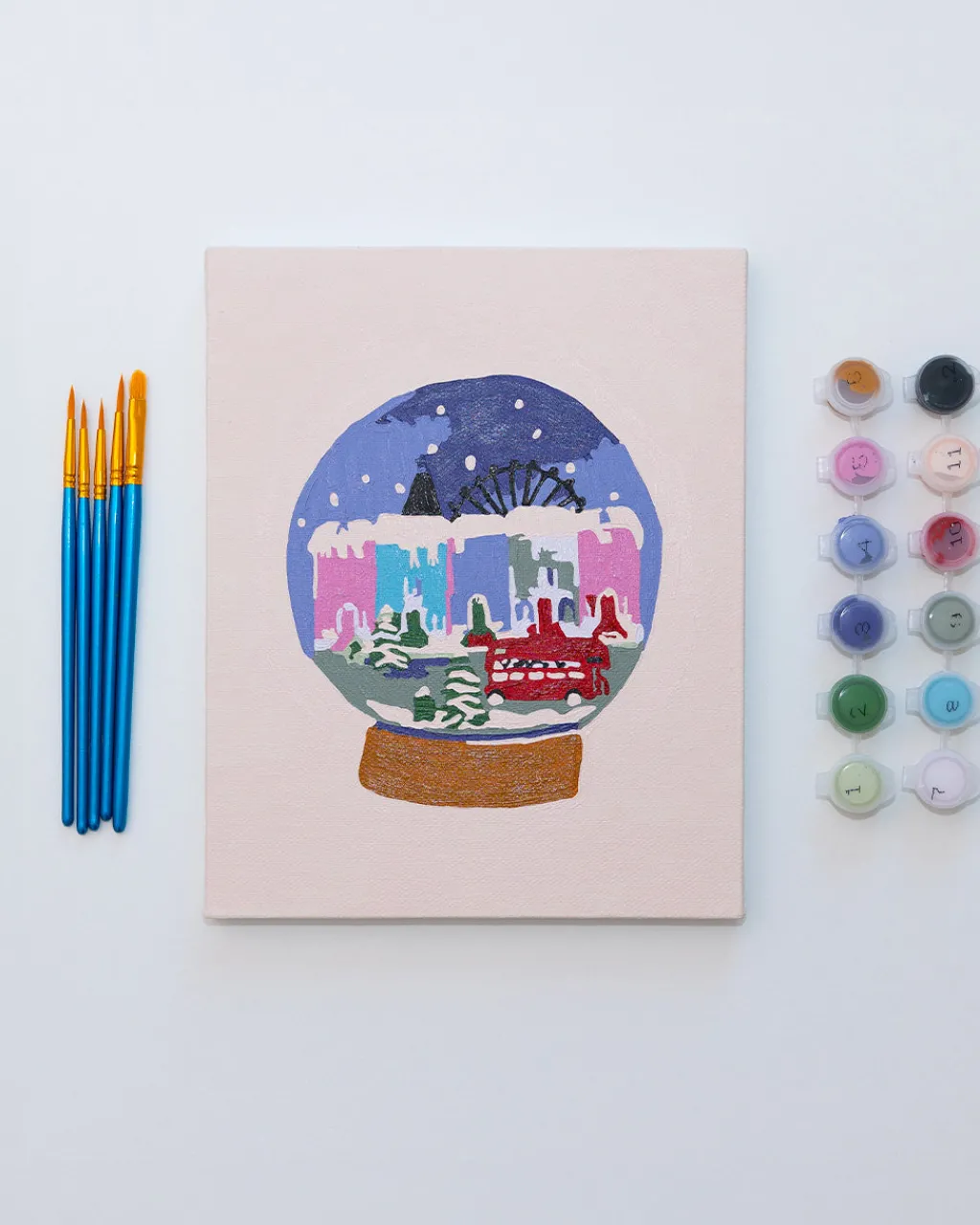 Paint Anywhere Mini Paint By Numbers - Snowglobe Hot