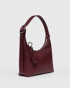 Baggu Mini Recycled Leather Shoulder Bag - Mahogany Clearance