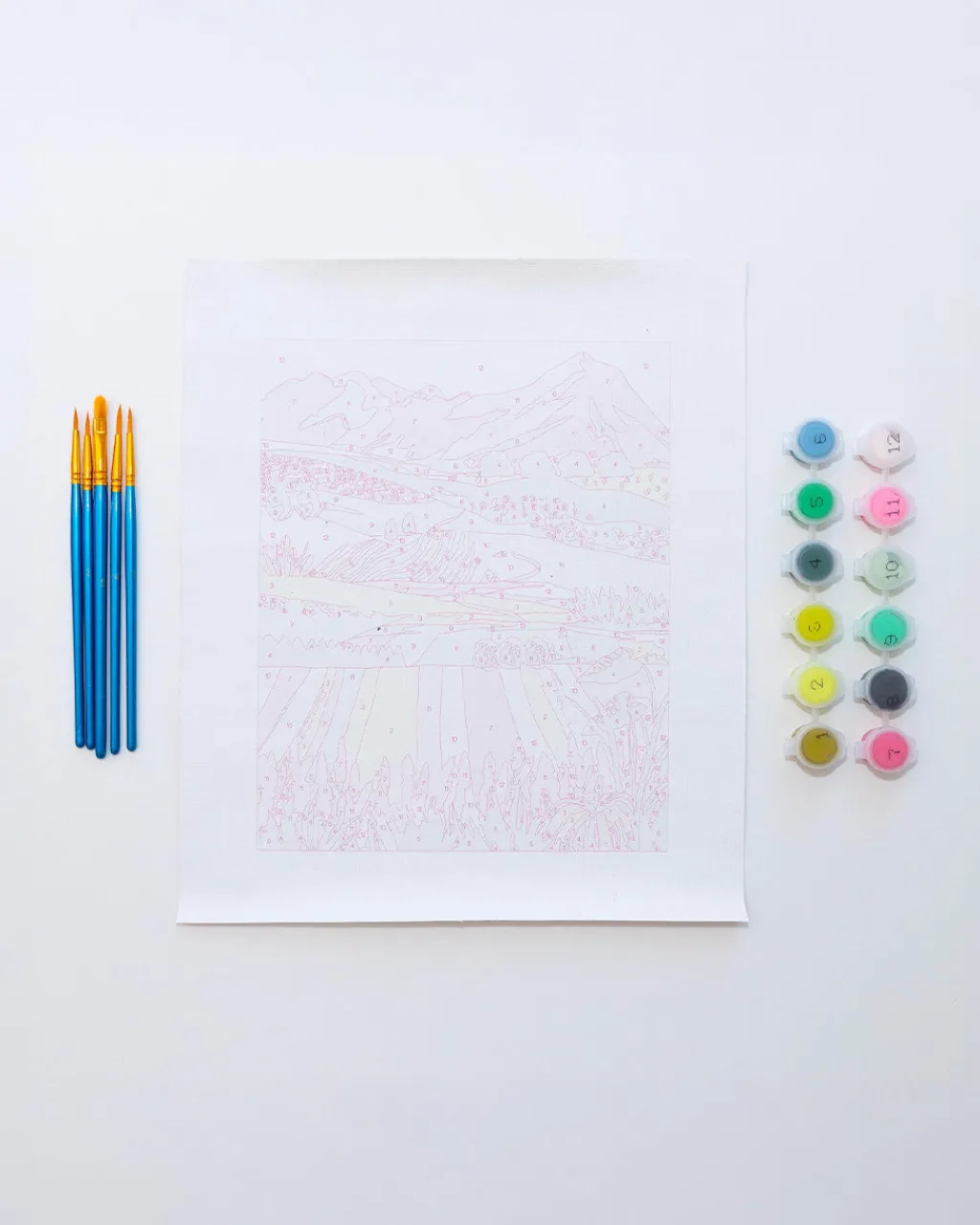Paint Anywhere Mini Unframed Paint By Numbers - Flower Field New