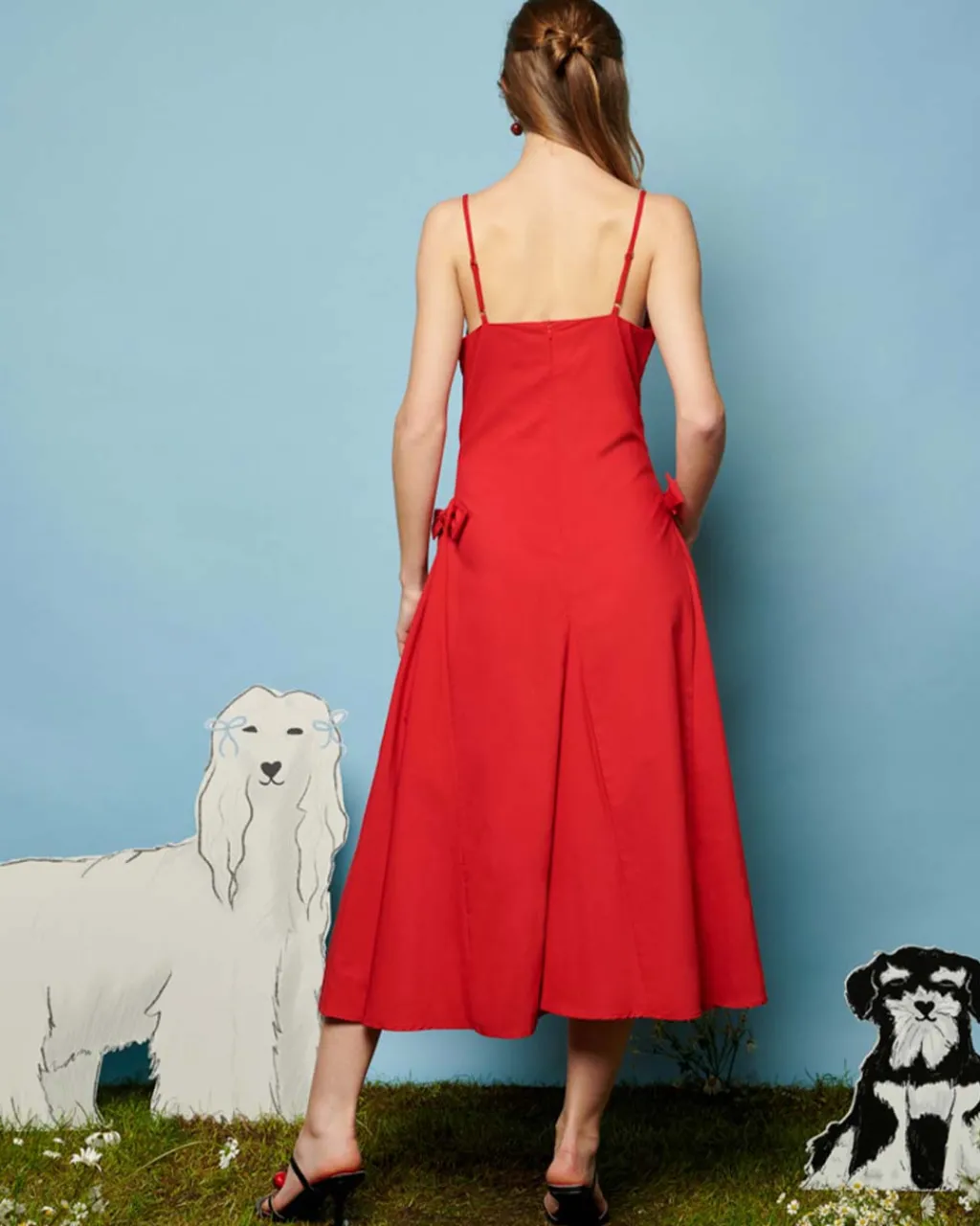 Sister Jane Minnie Bow Cami Dress - Carmin Red Hot