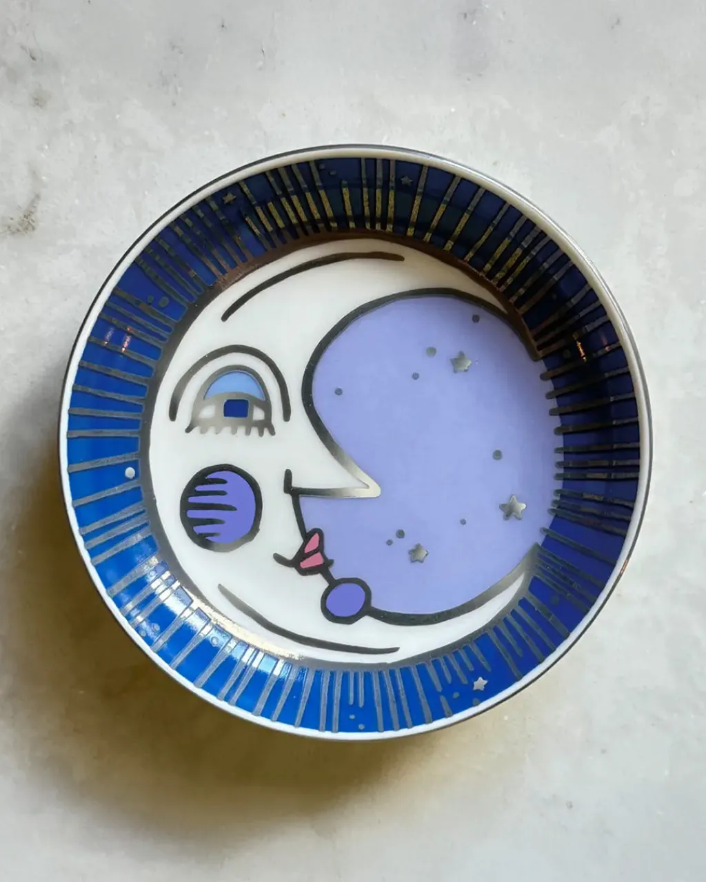 Idlewild Co. Porcelain Trinket Dish Moon New