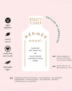 Artifact Mèr-Mèr Monoï Beauty Flower Glowing Dry Body Oil New