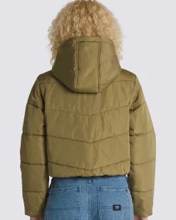 Vans MTE Aubrey Foundry Crop Puff Hood Jacket - Gothic Olive Green Hot