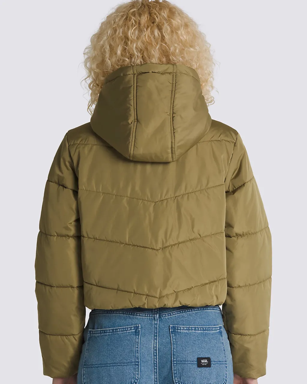 Vans MTE Aubrey Foundry Crop Puff Hood Jacket - Gothic Olive Green Hot