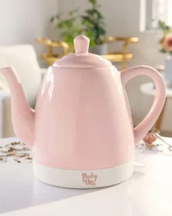 Pinky Up Noelle Ceramic Electric Tea Kettle Pink Outlet
