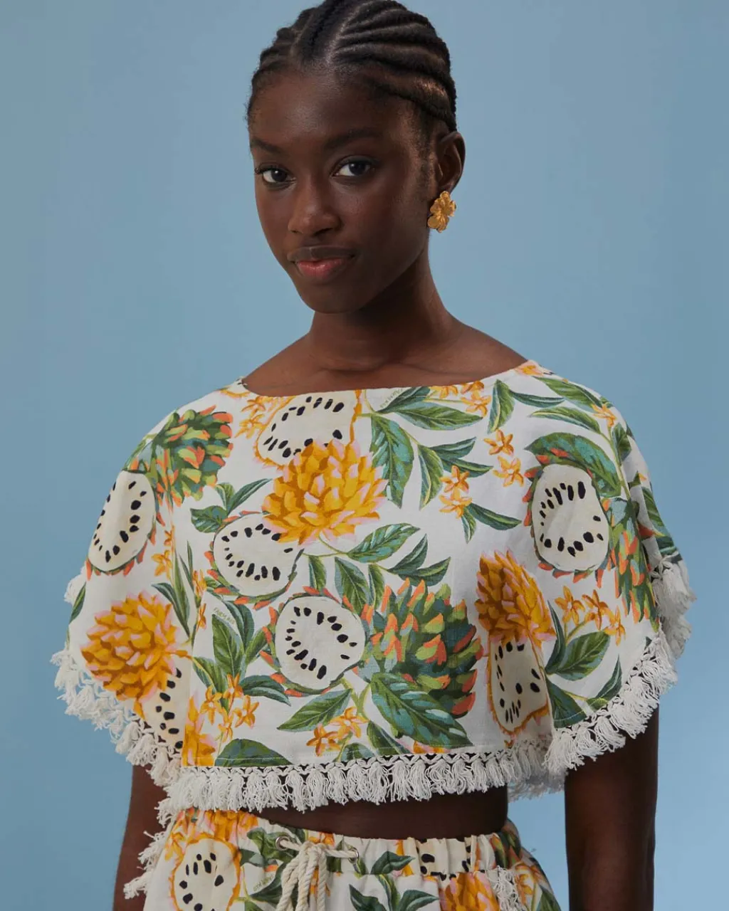 Farm Rio Off-White Biriba Blouse Clearance