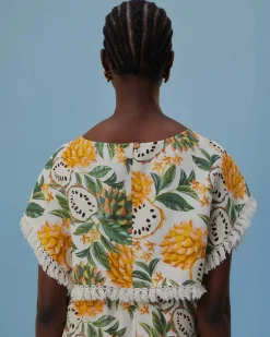 Farm Rio Off-White Biriba Blouse Clearance