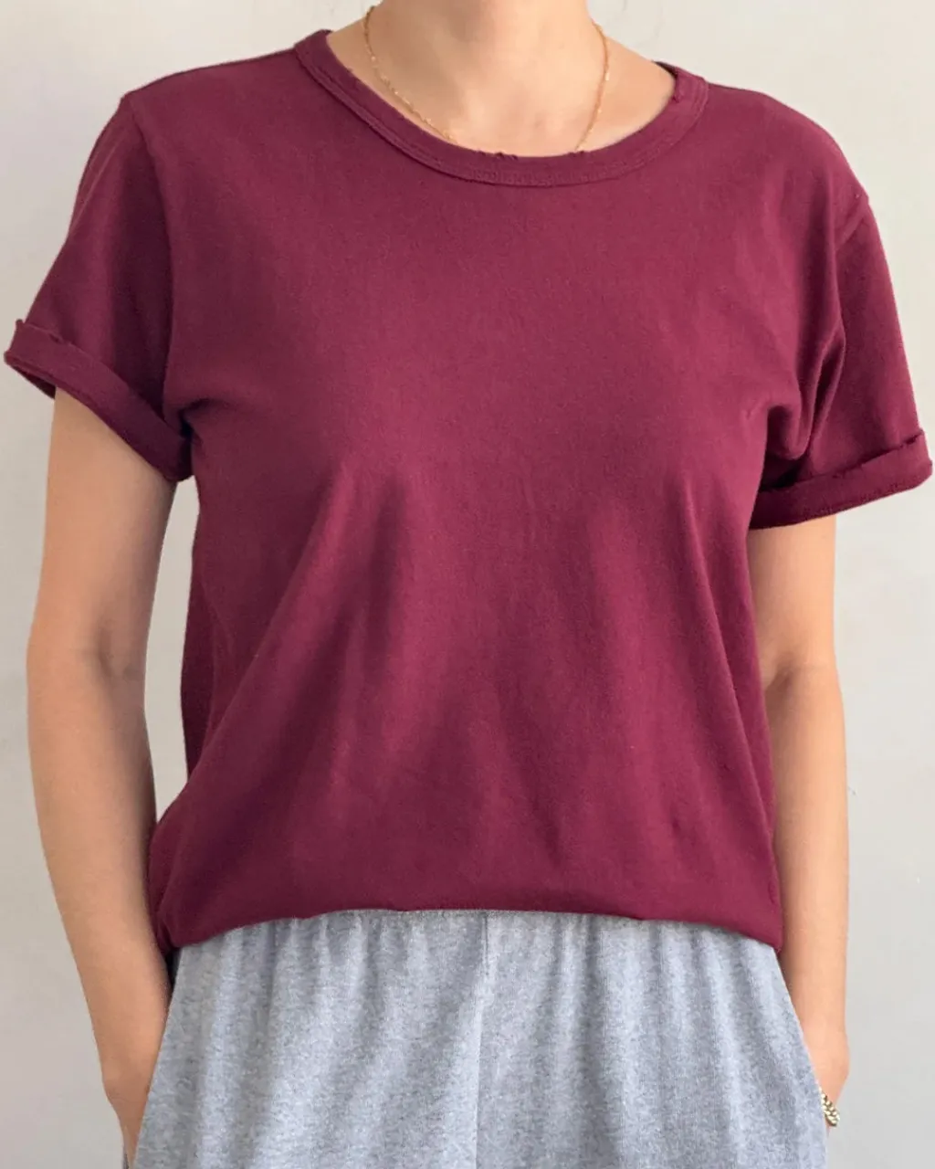 Le Bon Shoppe Organic Cotton Vintage Boy Tee - Burgundy