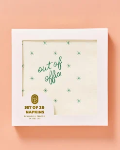 One & Only Paper Out of Office Cocktail Paper Napkin - Set of 20 Clearance