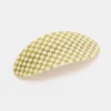Chunks Oval Barrette - Olive Check New