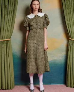 Sister Jane Pine Check Midi Dress Clearance