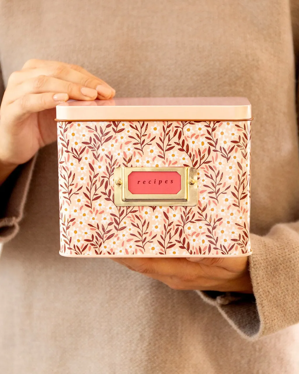 1canoe2 Tin Recipe Box Pink Daisy Outlet