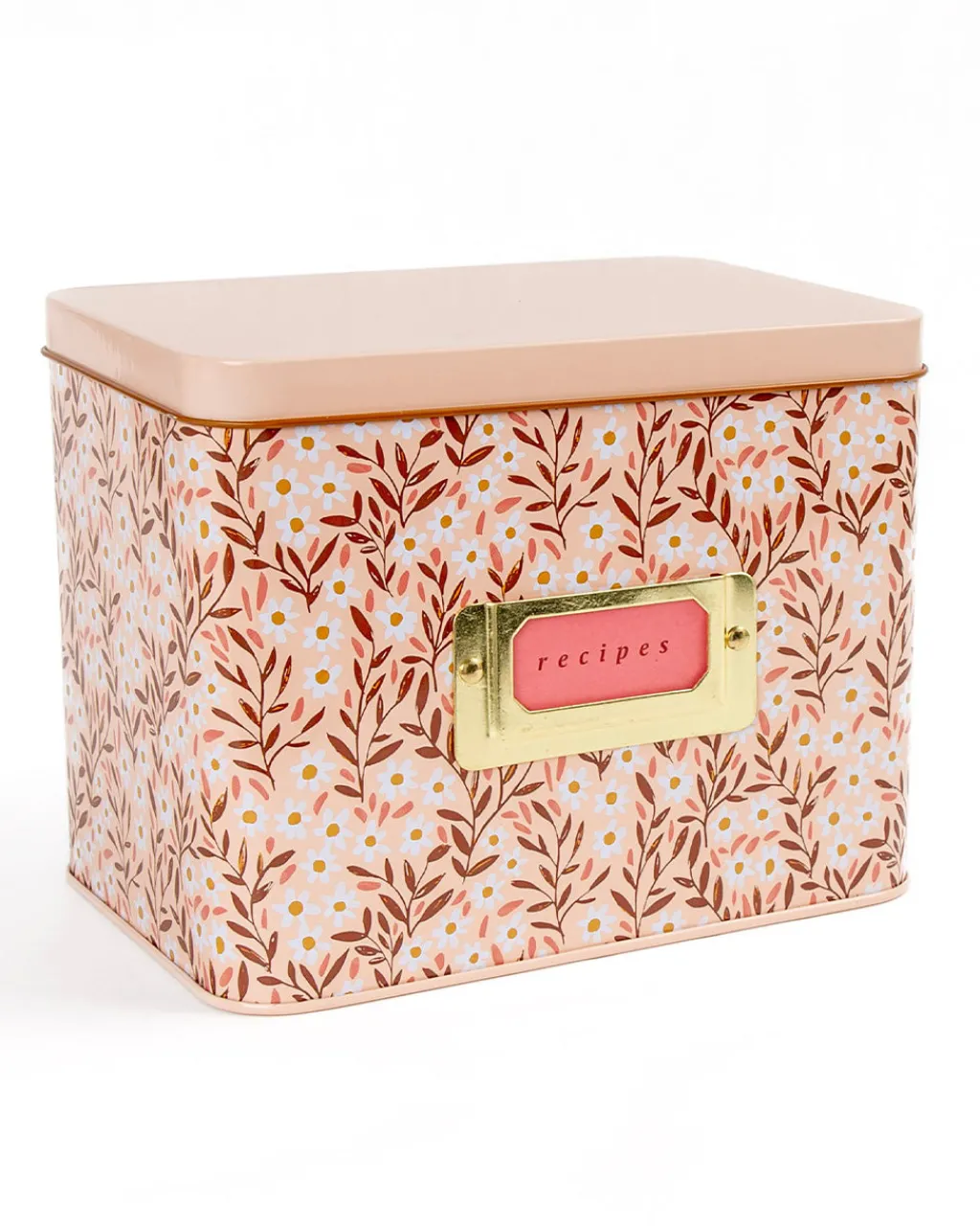 1canoe2 Tin Recipe Box Pink Daisy Outlet