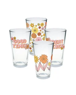 Talking Out Of Turn Pint Glass Set - Flower Power Outlet