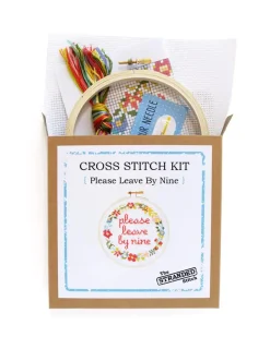 The Stranded Stitch Cross Stitch Kit Please Leave By Nine New