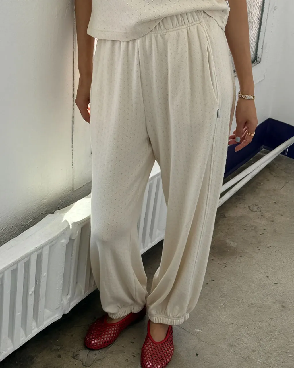 Le Bon Shoppe Pointelle Balloon Pants - Naturel Online