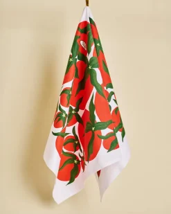 One & Only Paper Cotton Tea Towel Pomodoro Tomato New