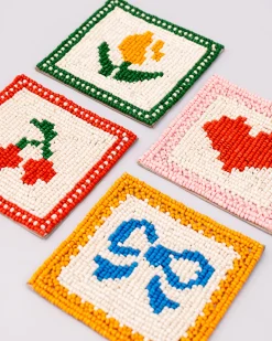 ban.do Beaded Coaster Set Quilt