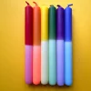 The Colour Emporium Rainbow Block Dip Dye Dinner Candles - Set Of 6 Discount