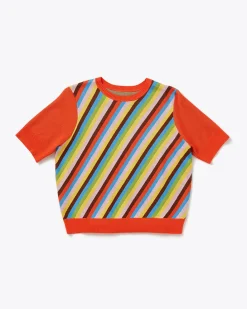 ban.do Rainbow Bright Short Sleeve Sweater