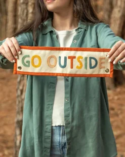 1canoe2 Rainbow Go Outside Embroidered Canvas Banner Best