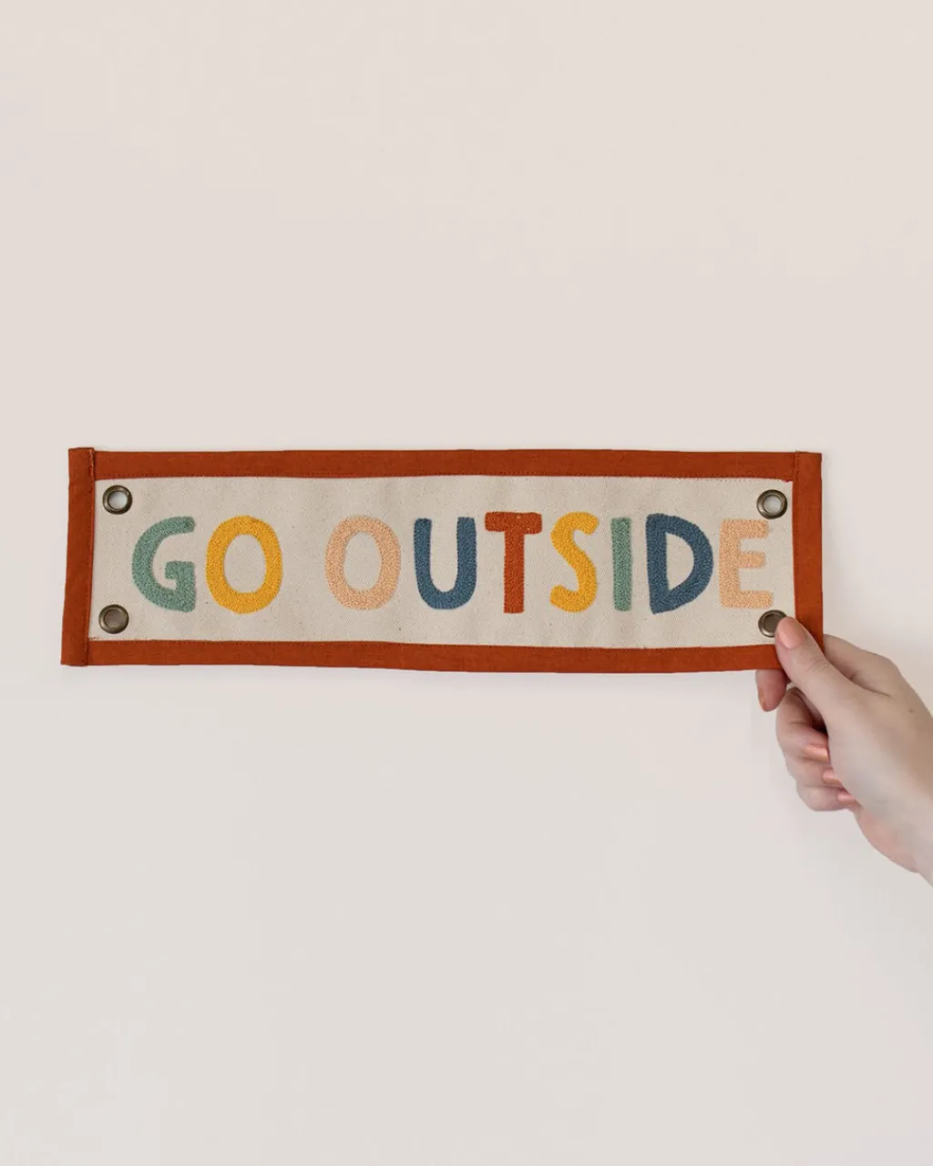 1canoe2 Rainbow Go Outside Embroidered Canvas Banner Best