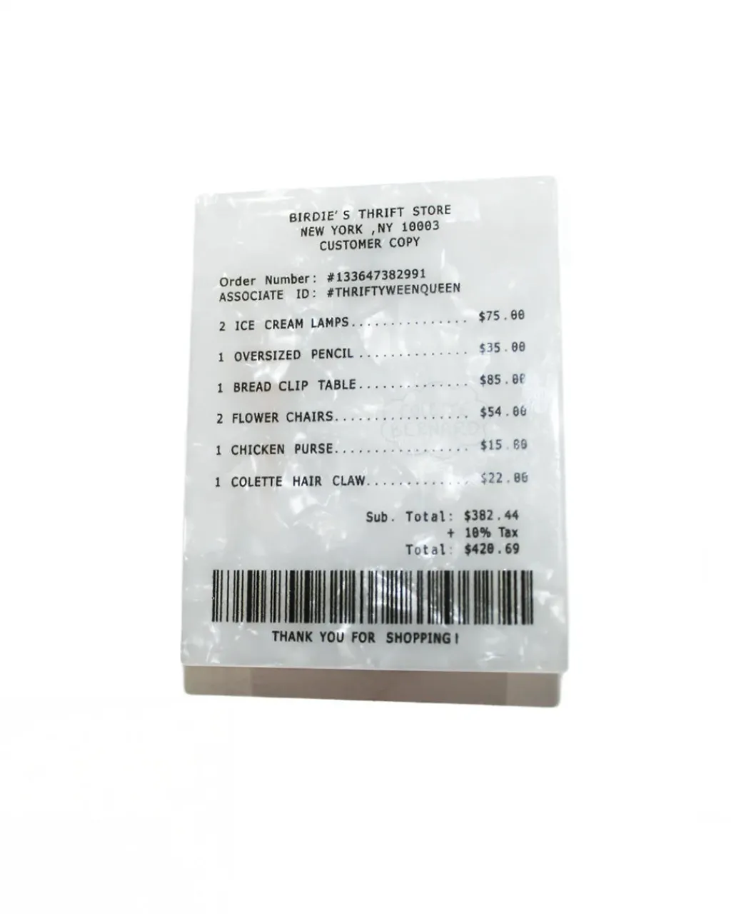 Colette Bernard Receipt Hair Clip Online