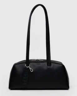 Baggu Recycled Leather Bowler Bag - Black Discount