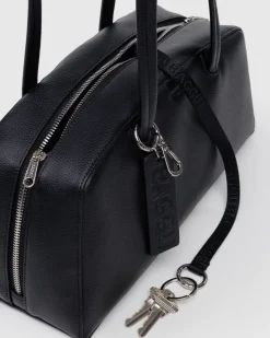 Baggu Recycled Leather Bowler Bag - Black Discount
