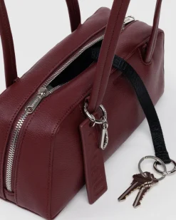 Baggu Recycled Leather Bowler Bag - Mahogany Outlet