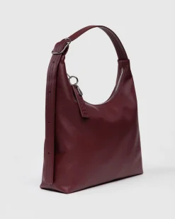 Baggu Recycled Leather Shoulder Bag - Mahogany Sale