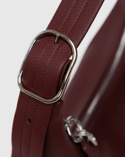 Baggu Recycled Leather Shoulder Bag - Mahogany Sale