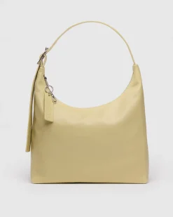 Baggu Recycled Leather Shoulder Bag - Straw
