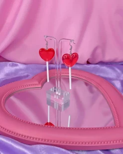 A Shop of Things Red Heart Lolli Earrings Clearance