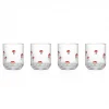 Core Home Red Mushroom Embossed Tumblers - Set of 4 Clearance