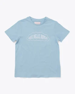 ban.do Rest, Relax, Repeat Tee - Sky Best