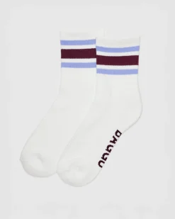 Baggu Ribbed Socks - Ivory Stripe Online