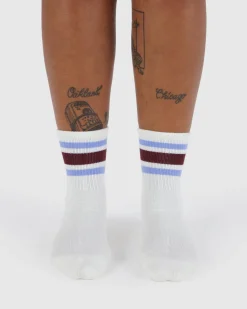 Baggu Ribbed Socks - Ivory Stripe Online