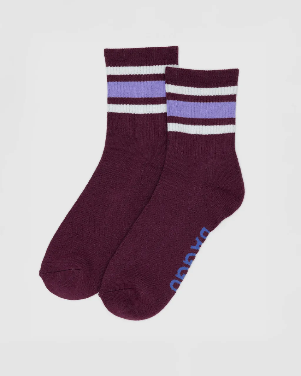 Baggu Ribbed Socks - Mahogany Stripe New