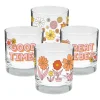 Talking Out Of Turn Rocks Glass Set - Flower Power Best