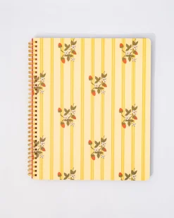 ban.do Rough Draft Large Notebook - Floral Stripe Hot