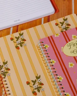 ban.do Rough Draft Large Notebook - Floral Stripe Hot