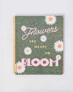 ban.do Rough Draft Large Notebook - Floral Stripe Hot