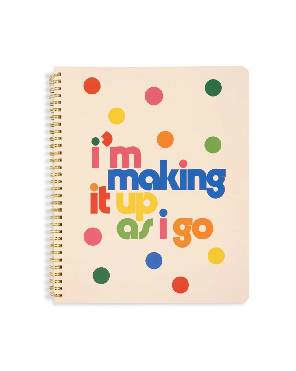 ban.do Rough Draft Large Notebook - Making it Up As I Go, Cream Cream Making It Up As I Go Sale