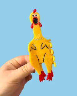 The Peach Fuzz Rubber Chicken Hair Claw Clearance