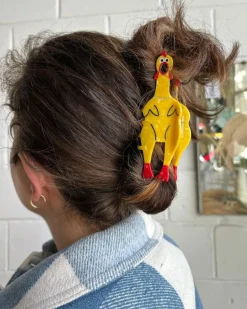 The Peach Fuzz Rubber Chicken Hair Claw Clearance