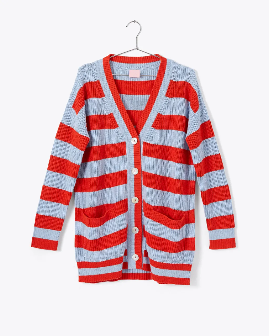 ban.do Slouchy Cardigan - Red/Blue Stripe