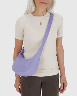 Baggu Small Nylon Crescent Bag w/ Key Leash - Wisteria Best