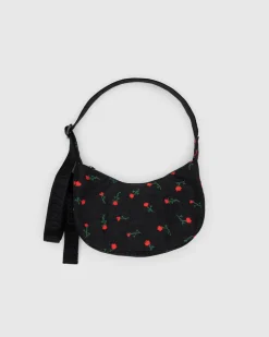 Baggu Small Nylon Crescent Bag w/ Key Leash - Painted Wildflower Discount