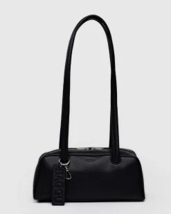 Baggu Small Recycled Leather Bowler Bag - Black Hot